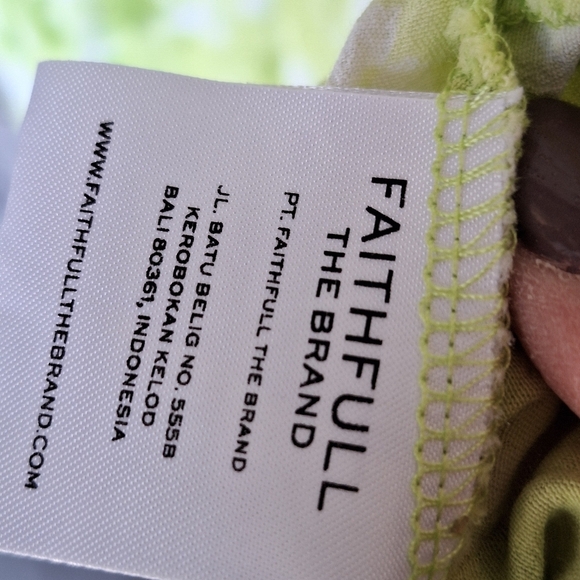 Faithful The Brand Dress Sz6 Puff Sleeve/Back Smocking Bra Form Sweetheart Front - Picture 12 of 14